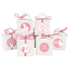 Papierdrachen DIY Easter Bunny Boxes - White Gift Boxes for Easter - Gift Packaging for Filling - for Children and Adults