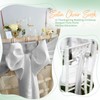 120 PCS Silver Satin Chair Sashes, 7 x 108 Inch
