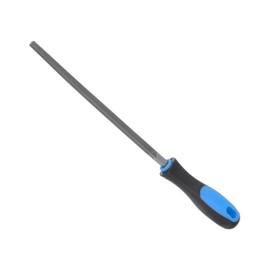 CoCud Metal Square File, 8" Blade Length, High Carbon Hardened Steel Cut Mill Hand Rasp with Non-slip Handle Blue - (Applications: for Wood, Metal, Plastic)
