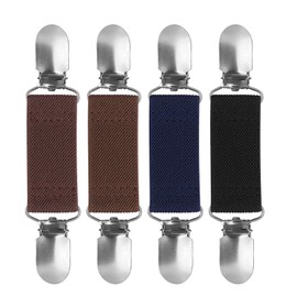4 Pcs Sweater Clips Cardigan Clips Dresses Shawl Clip Unisex Simple Elegant Sweater Clothing Chain for Women and Men (4 Colors)