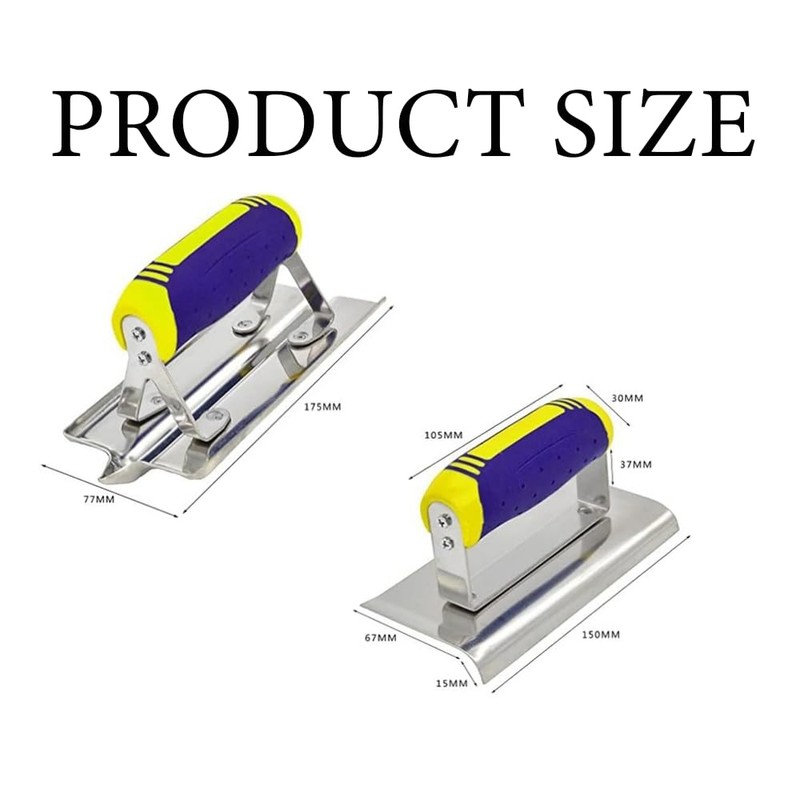 2-Piece Concrete Tool Set, Stainless Steel Concrete Sealer and Groover,