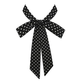 Mantieqingway Bow Ties for Women/Girls, Self-tie Folding Bowties Accessory for School Uniforms Cosplay Wedding Party (White Polka Dots)
