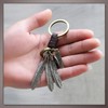 One Limitation AN161 Keyring, Key Ring, Charm, Retro, Leather, Wolf,