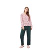 Womens Soft Cotton Pajama Set (Pink-Long Medium)