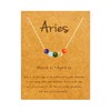 Crystal Zodiac Sign Pendant Aries Necklace for Women, 12 Horoscope