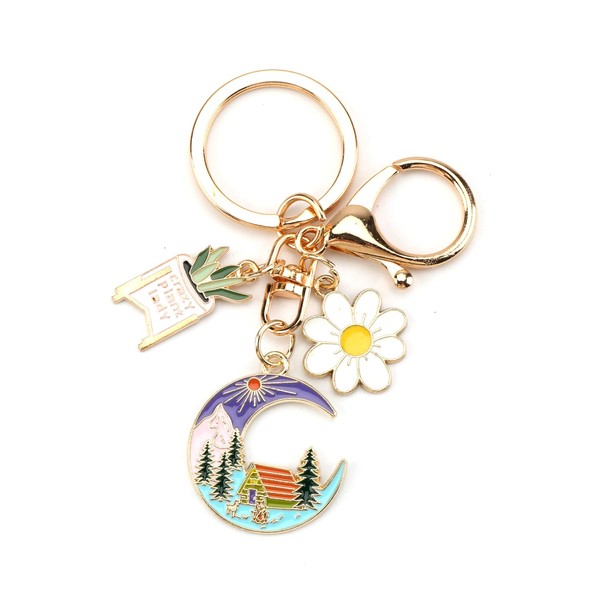 Gallkeat Flower Keychain, Cute Bag Charm, Aesthetic Keyring for Women,