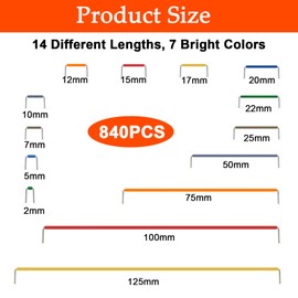 Pack of 840 Breadboard Jumper Wire, 14 Lengths Flexible Jumper Wires Breadboard, Electronic U-Shape Breadboard Jumper 2-125 mm, Multicoloured Jumper Cable Wires with Plastic Box for Circuit Soldering