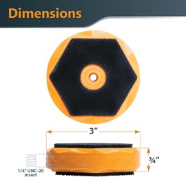 POWERTEC Bench Dog Puck - Fits 3/4" Dog Hole on Work Bench & T Track, Ideal for Sanding, Routing, Finishing & Painting, T Track Accessories - 4PK (71820)