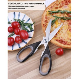 Kitchen Shears Scissors Food Scissors, ARCHIKING 9.0 inch Scissors All Purpose with Protective Sheath, Dishwasher Safe Stainless Steel Scissors with Comfort Grip, Ideal for Everyday Use