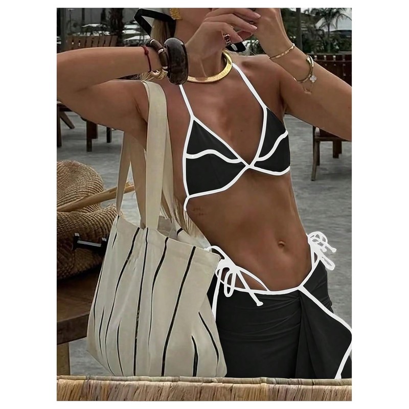 SHENHE - Conjunto de bikini de cadena para mujer, 3