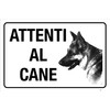 Set of 3 Dog Warning Signs 30 x 20 cm