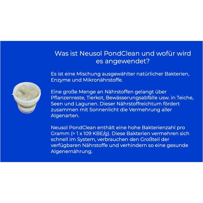 Neusol PondClean - Preventive Biological Treatment for Ponds, Lakes and