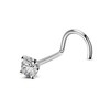 COCHARM G23 Titanium 20g Nose Stud 3mm Clear CZ Nose