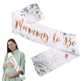Mummy to Be Sash – Elegant Baby Shower Sash for Mum to Be, Gold Foil Lettering on Soft Fabric, Perfect Baby Reveal or Maternity Party Accessory