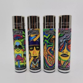 Clipper NEW Psycho 2 series Clipper lighters set of 4 - 420 lighter hippie stoner