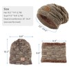 LCZTN Mens Winter Beanie Hat Scarf Set Warm Fleece Lined