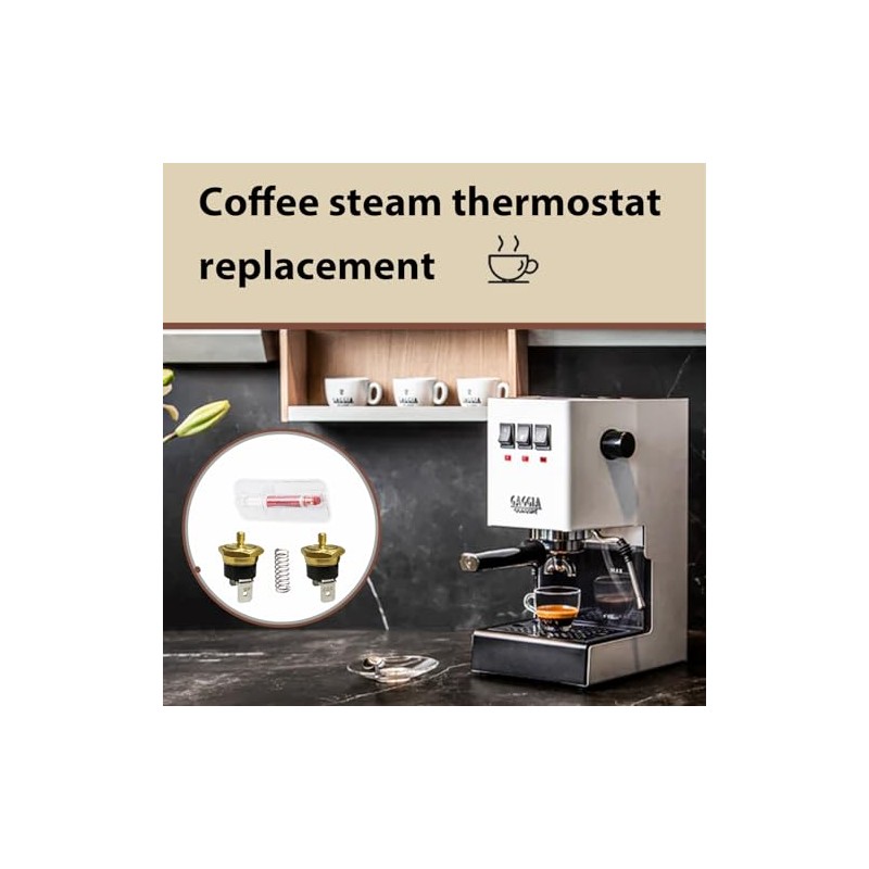 Coffee Steam Thermostat Replacement, M4 Thread, 107°C & 145°C for