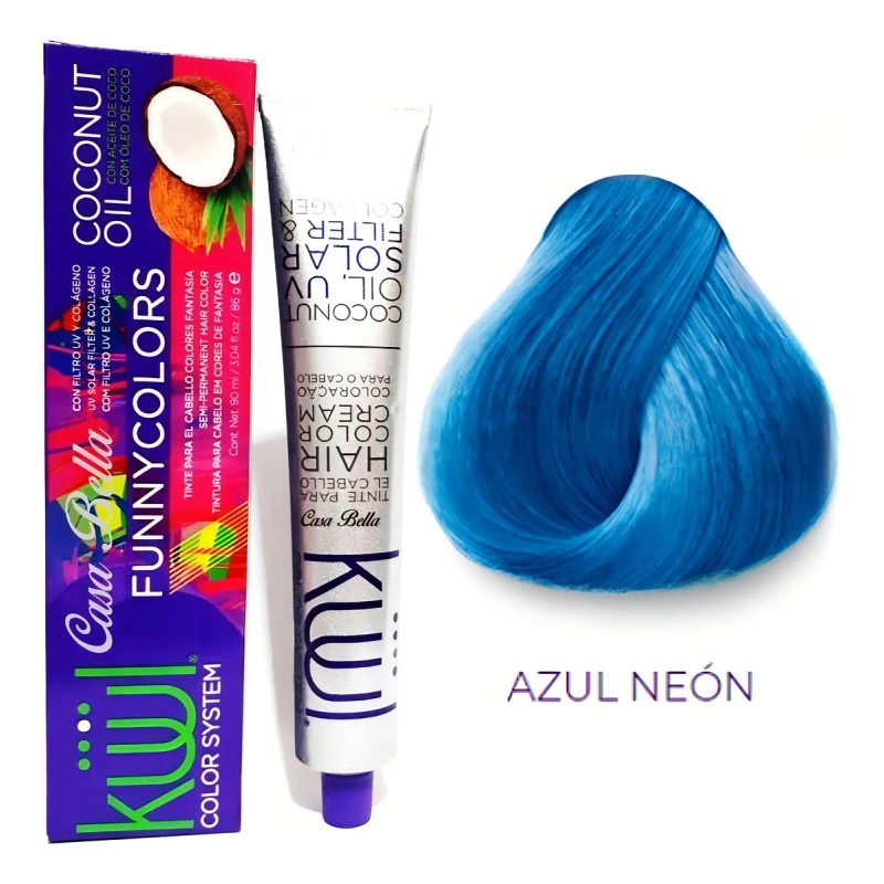 Tinte Küül Funny colors tono azul neón para cabello