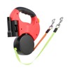 Double Retractable Dog Lead, Pet Walking Leash with Flashlight, Extendable
