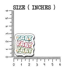 (3Pcs) Pray On It Pray Over It Though It Sticker, Gifts Decorate Books Laptop Phone, Water Bottles Kindles Stickers, Tumbler Sticker Waterproof Vinyl Decorate Sticker 3" Inch