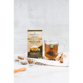 Miracle Tree's Moringa Energy Tea - Chai | Super Caffeinated Blend | Healthy Coffee Alternative, Perfect for Focus | Organic Certified & Non-GMO | 3 X 16 Pyramid Sachets