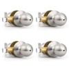 Probrico 3 Pack Door Locks Round Privacy Door Knobs Keyless