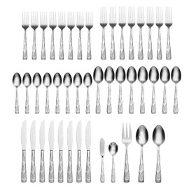 Oneida Tuscany 45-Piece Flatware Set, Service for 8, Silver