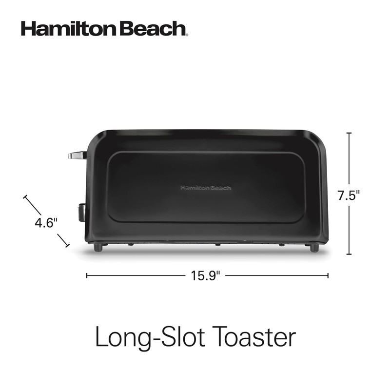 Hamilton Beach Extra Wide Long Slot 2 Slice Toaster, Browning