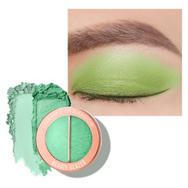 2 Colours Pearlescent Eyeshadow Palette Matte Glitter Portable Eyeshadow Neon Waterproof Pigments Eye Makeup Metallic Smoky Eyeshadow Nude Cosmetics # 08