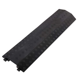 Anbotek - Medium 3 Pack - Floor Cord Cover Cord Protector Drop Over Drop Trak Cable Ramp for Office Warehouse - Black