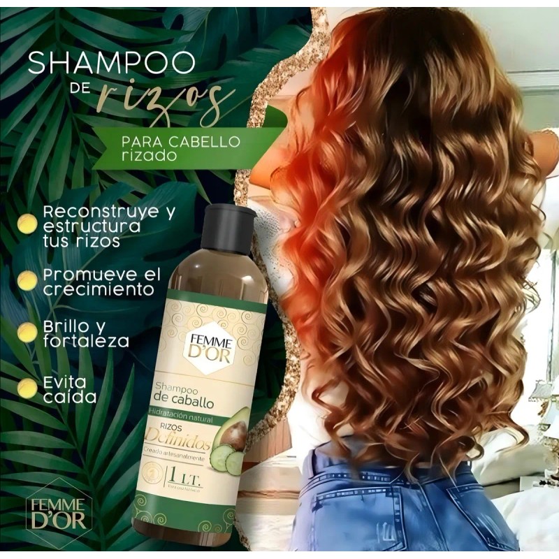 Shampoo Femme D'or Rizos Definidos 1 Lt