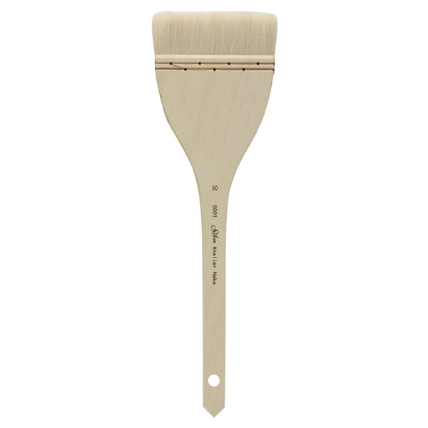 Silver Brush Limited 5001-50 Silver Atelier Hake Flat Brush, Size 50, Long Handle