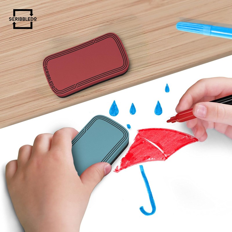 SCRIBBLEDO Dry Erase Eraser Boho Magnetic White Board Eraser for