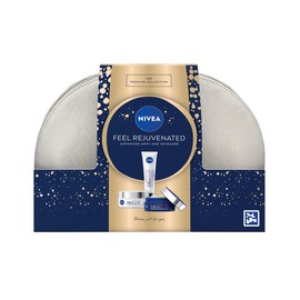NIVEA Feel Rejuvenated Advanced Anti-Age Skincare Gift Set, Women's Gift Set Includes Anti-Age Day Cream, Night Cream and Eye and Lip Contour Cream