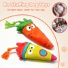 Sagildoq 2 Pack No Stuffing Dog Toys with Squeaker, Crinkle