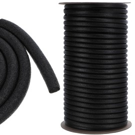 Shihanee Foam Backer Rod for Gaps Concrete Crack Filler Joints Essential Caulk Saver Bulk Foam Backing Rod Concrete Filler Rope for Weather Stripping Door Seal(Black,5/8 Inch X 200 Feet)