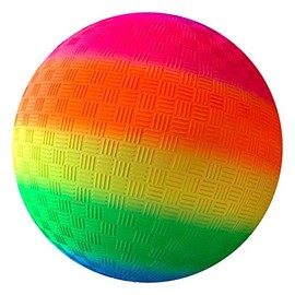 Kids Play Ball, Water Ball Football Rainbow Ball PVC Bouncy Kickball Flutter Balls Kids Toys for Indoor Outdoor 8.5-inch