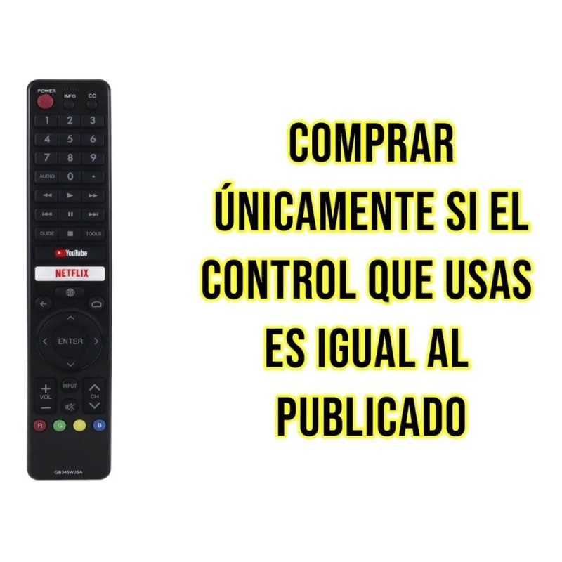 Control Compatible Con Sharp Smart Tv 4k Gb326wjsa Gb346wjs