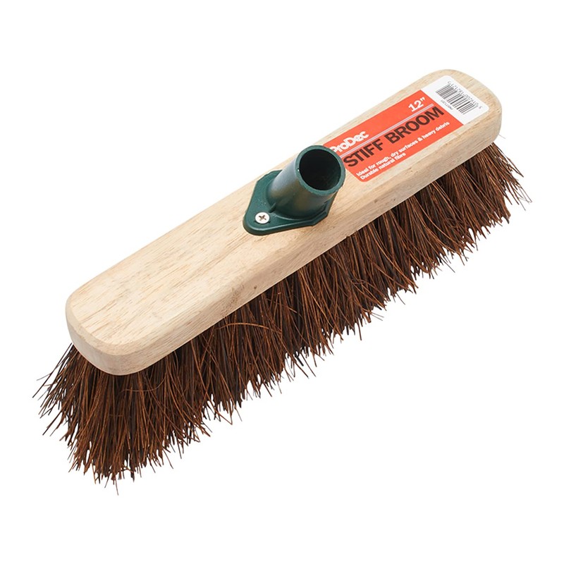 ProDec 12" Natural Palmyra Fibre Stiff Sweeping Broom Head for
