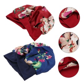 Ipetboom 4 Pcs Stretch Print Hats for Silk Hat Curly Hair Bonnet for Sleeping Silk Hair Cap Caps for Women Silk Bonnet for Sleeping Kids Hat for Women Miss Elasticity Elastic Band