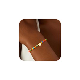 GWH Initial Bracelets for Women - Dainty 18K Gold Plated Initial T Bracelet Cute Initial Letter Monogram Bracelet Gold Jewelry Bracelet for Women