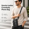 Leather Crossbody Bag for Daily Carry – Compact Multi-Pocket Phone