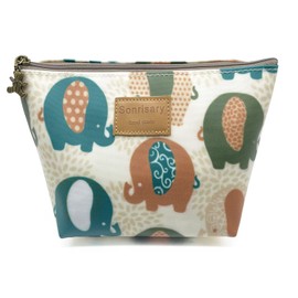 Porta cosméticos HUNGER estampado floral, funda de transporte, 14 patrones, (1141705), 6.3ounces