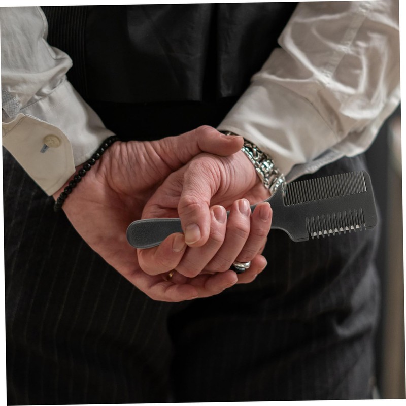 WOONEKY 3pcs Thinning Long Handle Double Sided Convenient Styling Tools