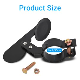 awagas 2 Inch Exhaust Weather Cap, Universal Rain Exhaust Weathercap Tractor Exhaust Flap Rain Cap Compatible with Ford/New Holland John Deere Massey Ferguson, Black