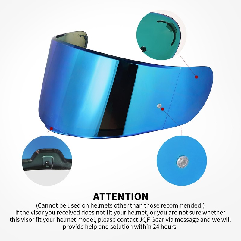 JQF Gear Helmet Visor Shield for SEDICI Strada II and