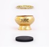 Indian Consigners Triple Moon Brass Charcoal Screen Incense Burner with