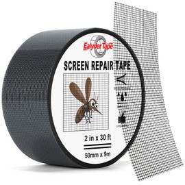 Ealyder Tape 2″ X 30 FT Black Window Screen Repair Tape, Strong Adhesive Fiberglass Mesh Patch for Window & Door Screen Tears