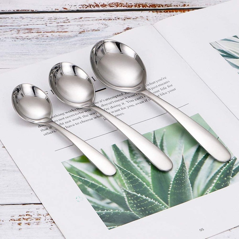 SHULI Soup Spoons for Kids, Stainless Steel Bouillion, Classic Spoons,