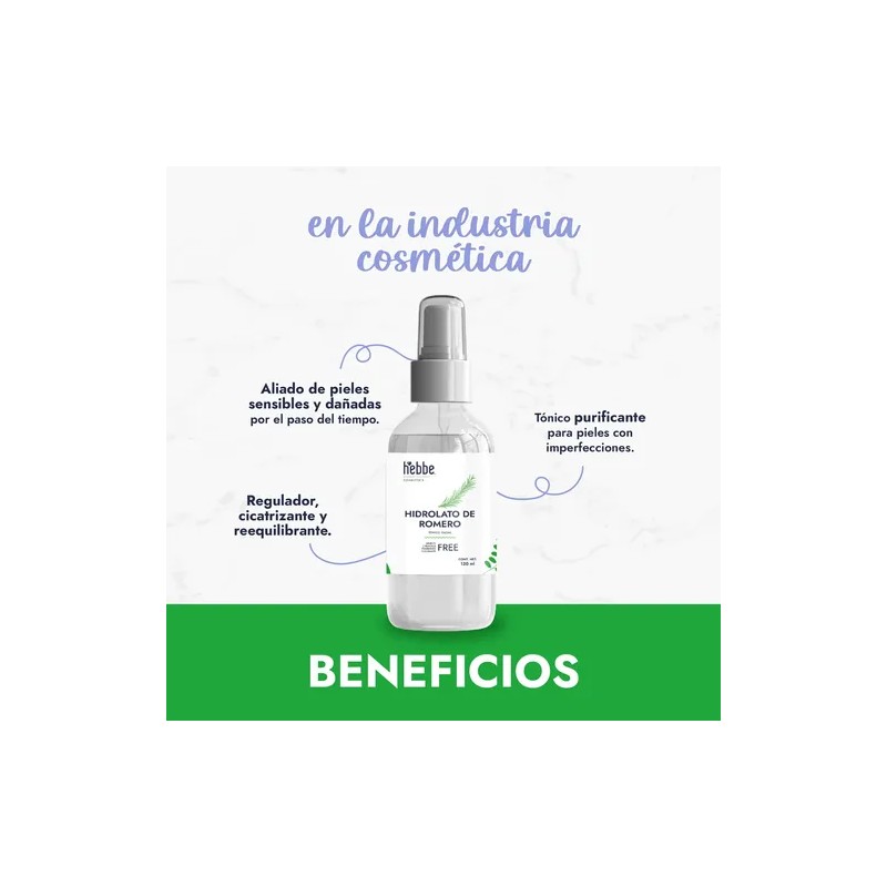 Tonico Natural De Romero Facial Hidrolato Balanceador De Ph